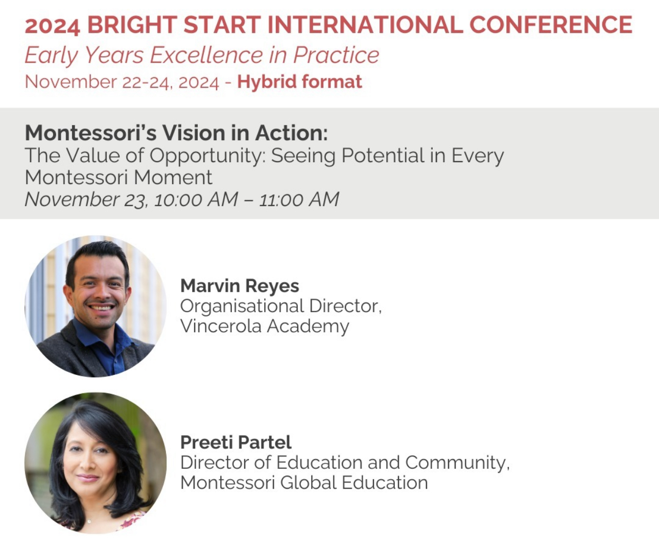 Vincerola at BRIGHT START International Early Childhood Conference